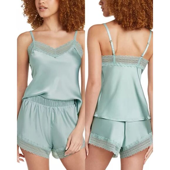Honeydew NWT 2-Pc. Beauty Sleep Satin Pajamas Set Tea Leaf XL - Picture 1 of 4
